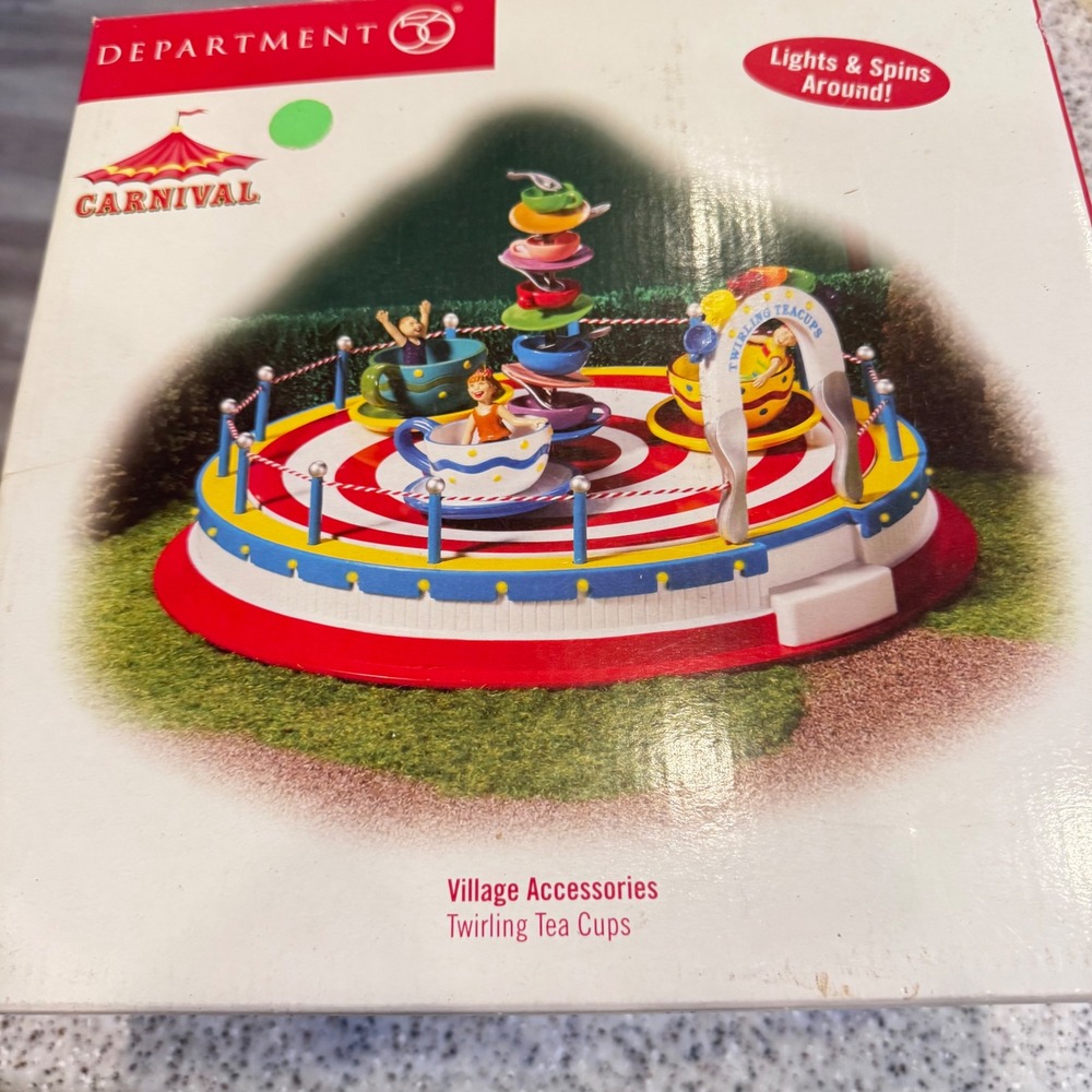 Department 56 Carnival Twirling Tea Cups Village Spins vintage '04
Need‎ adapter